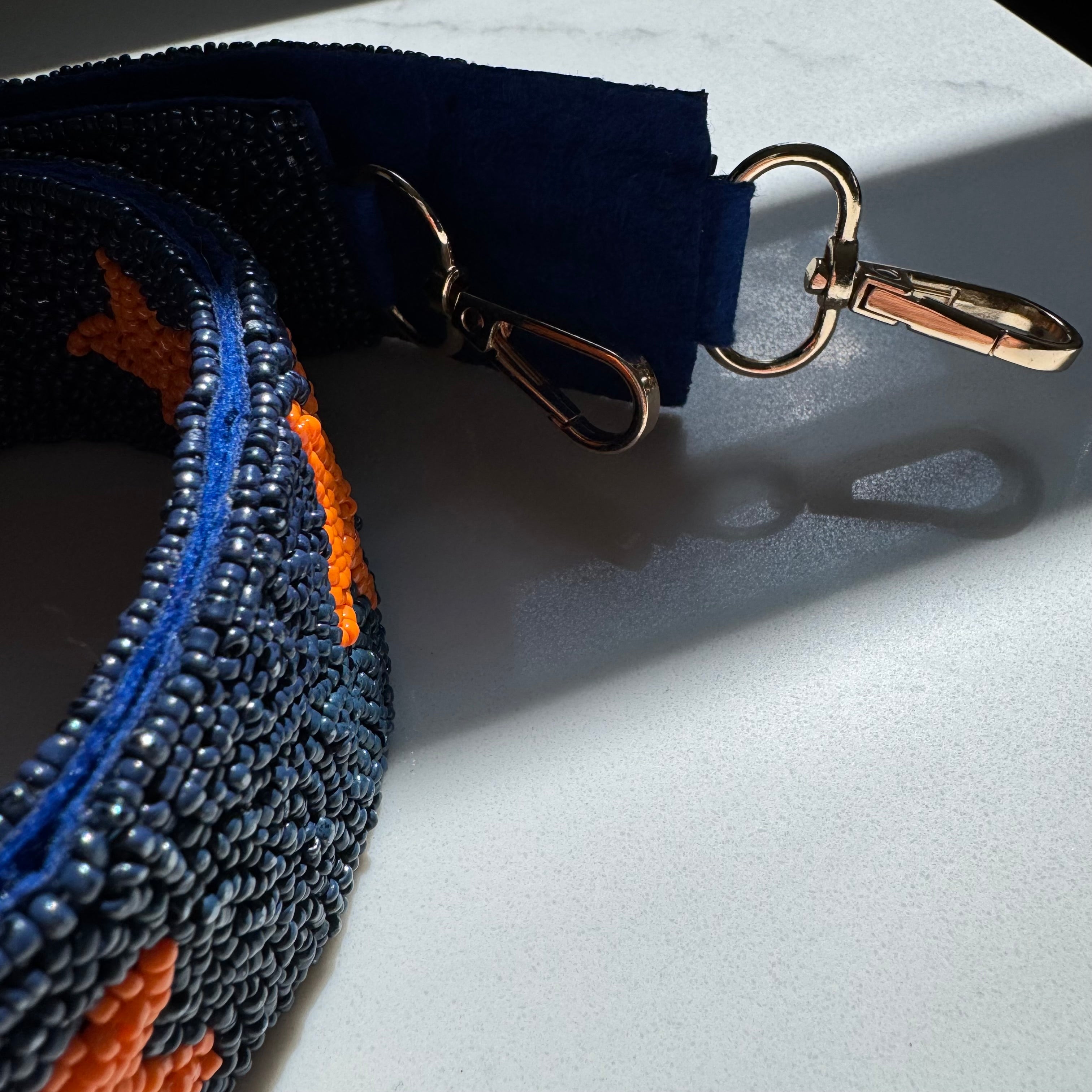 Orange and Blue Bag Strap