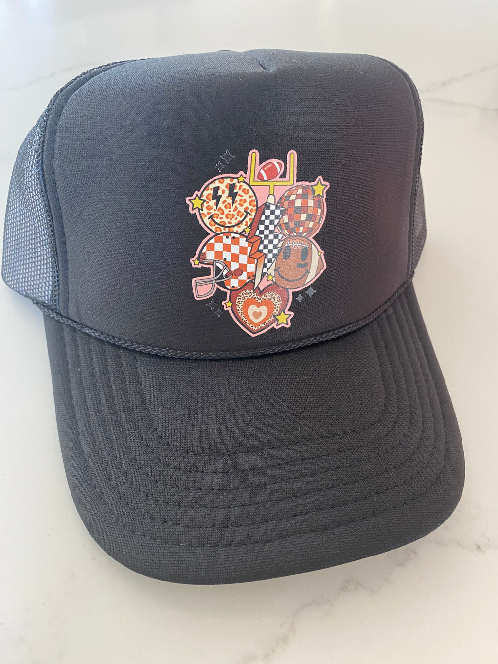 Football Collage Black Hat