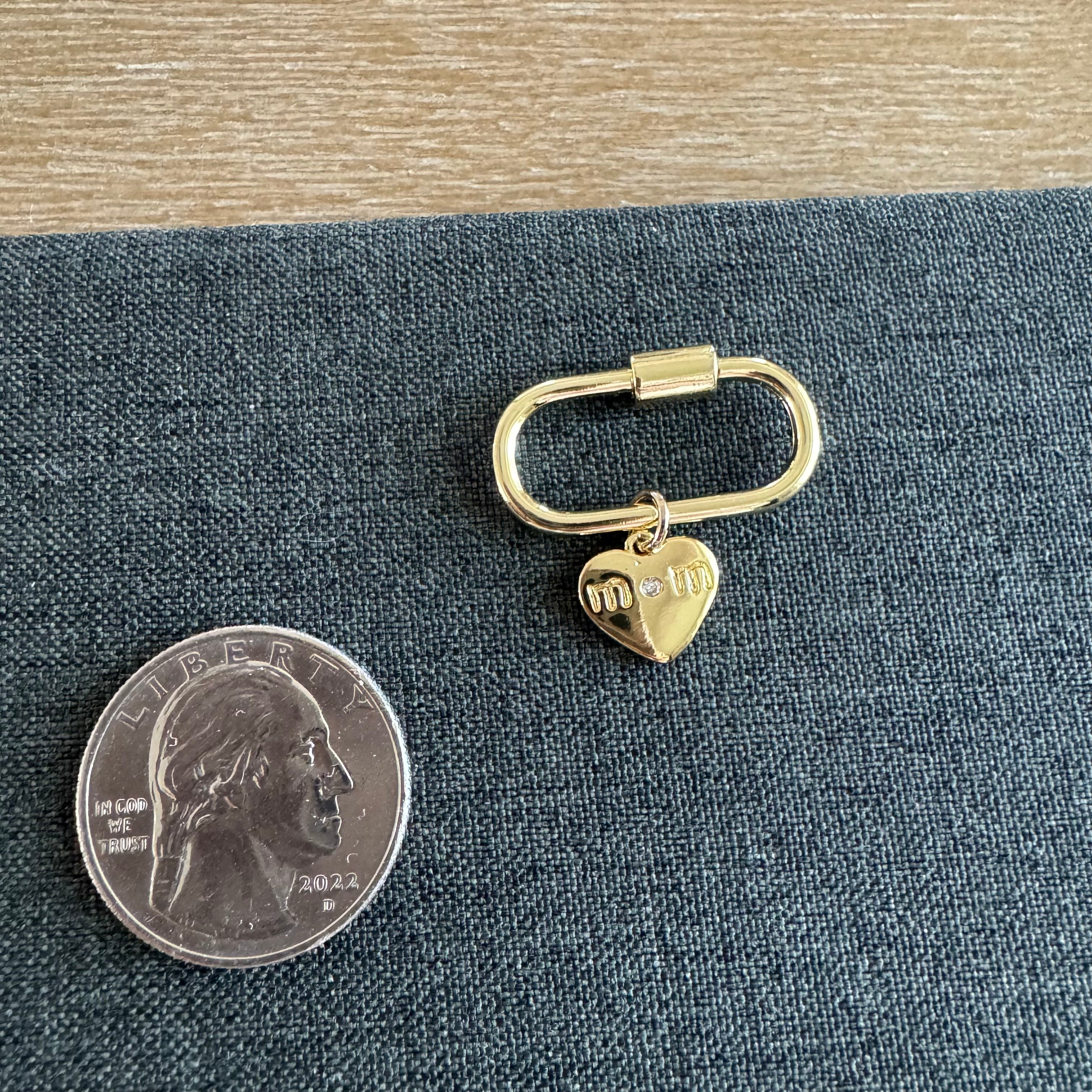 Mom Heart Carabiner