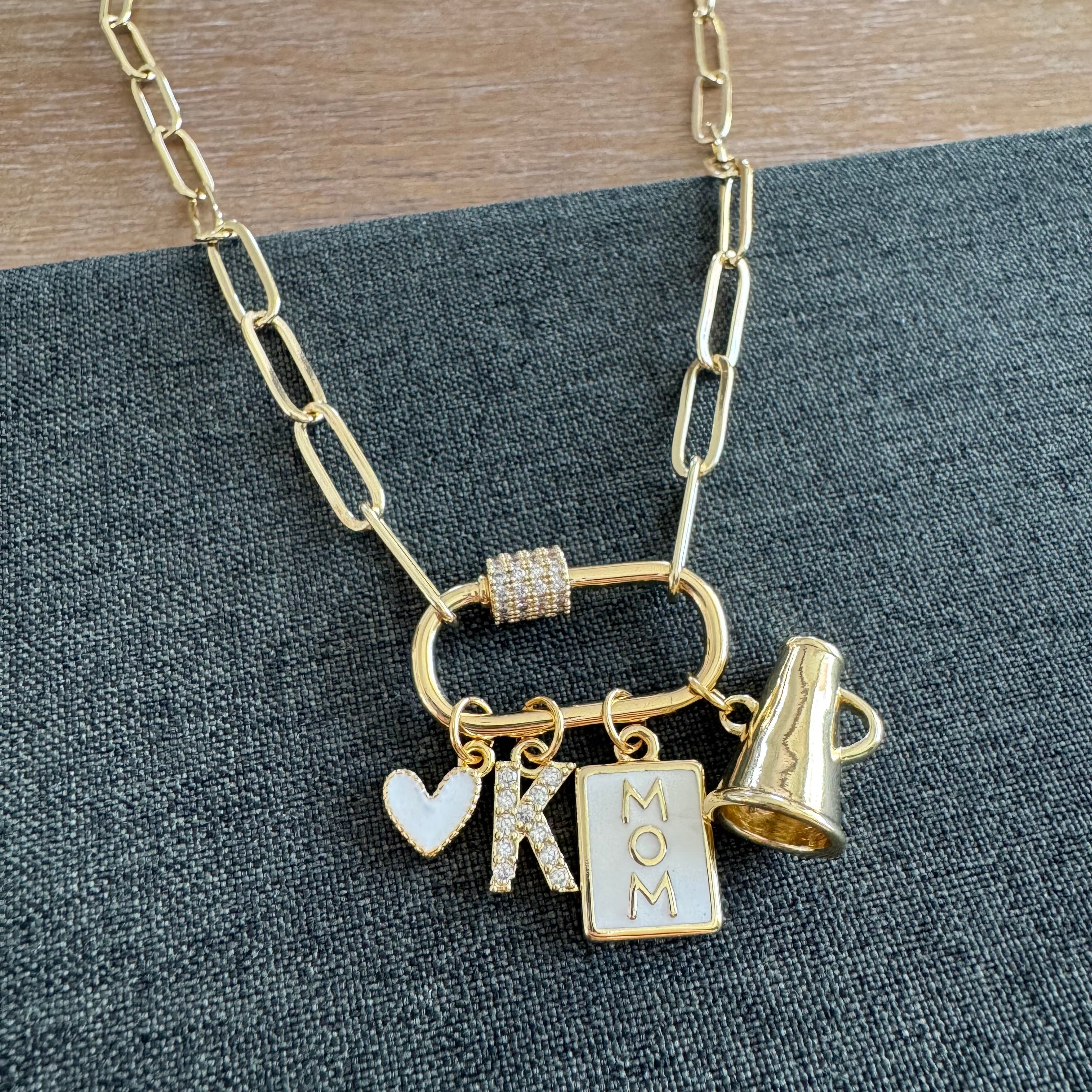 Ford Cheer Mom Carabiner Necklace